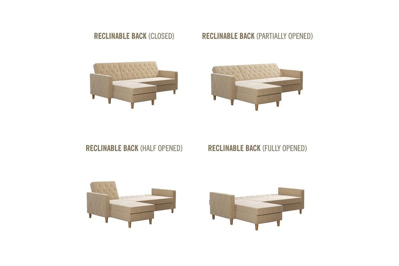 Liberty Divanbäddsoffa Vit - CosmoLiving - Möbler - Soffa - Bäddsoffa - Bäddsoffa divan