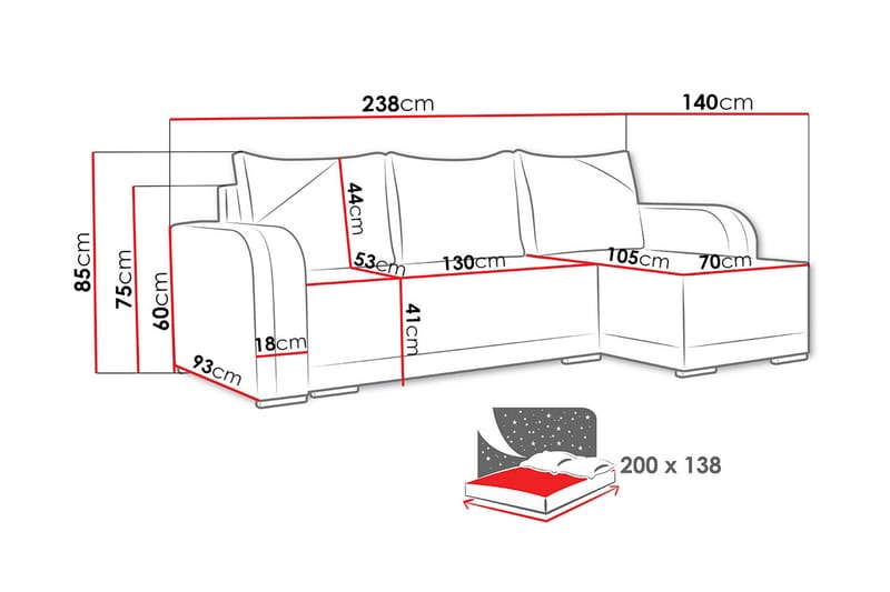 Liliana Divanbäddsoffa NO_BRAND Sense 9 + Sense 14 - Möbler - Soffa - Bäddsoffa - Bäddsoffa divan