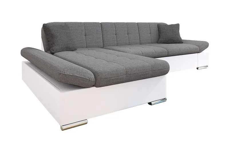 Malwi U-Bäddsoffa 278x162x76 cm - Grå/Vit - Möbler - Soffa - Bäddsoffa - Bäddsoffa divan