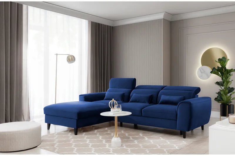 Manni 3-sits Bäddsoffa m. Divan med Förvaring - Blå - Möbler - Soffa - Bäddsoffa - Bäddsoffa divan