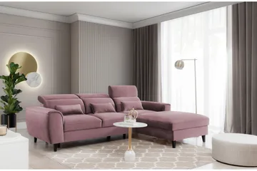 Manni 3-sits Bäddsoffa m. Divan med Förvaring - Rosa - Möbler - Soffa - Bäddsoffa - Bäddsoffa divan