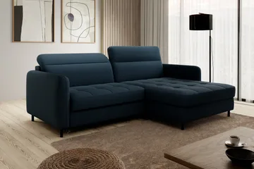 Manoti 3-sits Bäddsoffa m. Divan med Förvaring - Blå - Möbler - Soffa - Bäddsoffa - Bäddsoffa divan