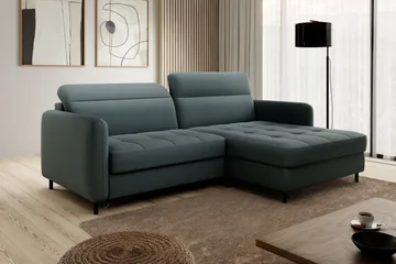 Manoti 3-sits Bäddsoffa m. Divan med Förvaring - Grå - Möbler - Soffa - Bäddsoffa - Bäddsoffa divan