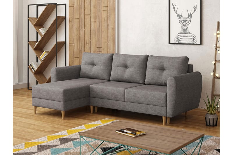 Manstad Hörnbäddsoffa - Grå - Möbler - Soffa - Bäddsoffa - Bäddsoffa divan