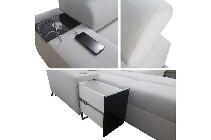 Morenia Bäddsoffa m. Divan och Schäslong - Möbler - Soffa - Bäddsoffa - Bäddsoffa divan