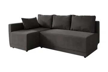 Nestor Hörnsoffa Vänster LED-belysning - Grå - Möbler - Soffa - Bäddsoffa - Bäddsoffa divan