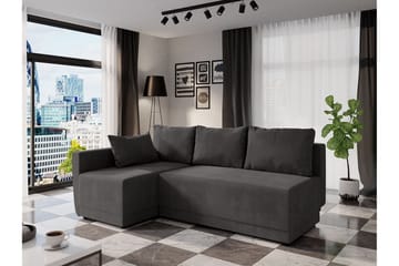 Nestor Hörnsoffa Vänster LED-belysning - Grå - Möbler - Soffa - Bäddsoffa - Bäddsoffa divan