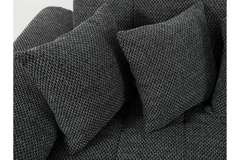 Niko U-Bäddsoffa 350x205x76 cm Divan Vänster - Grå/Svart - Möbler - Soffa - Bäddsoffa - Bäddsoffa divan