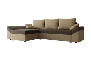 Ovadia 5-sits Bäddsoffa - Brun/Beige - Möbler - Soffa - Bäddsoffa - Bäddsoffa divan