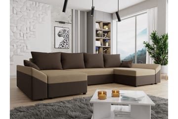 Ovadia 5-sits Bäddsoffa - Brun/Beige - Möbler - Soffa - Bäddsoffa - Bäddsoffa divan