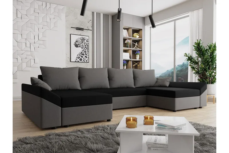 Ovadia 5-sits Bäddsoffa - Mörkgrå - Möbler - Soffa - Bäddsoffa - Bäddsoffa divan