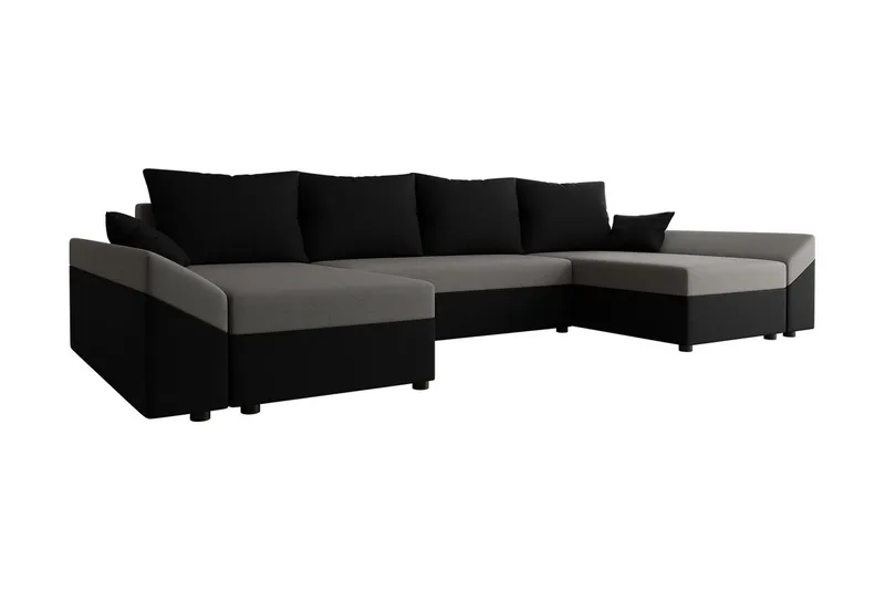 Ovadia 5-sits Bäddsoffa - Svart - Möbler - Soffa - Bäddsoffa - Bäddsoffa divan