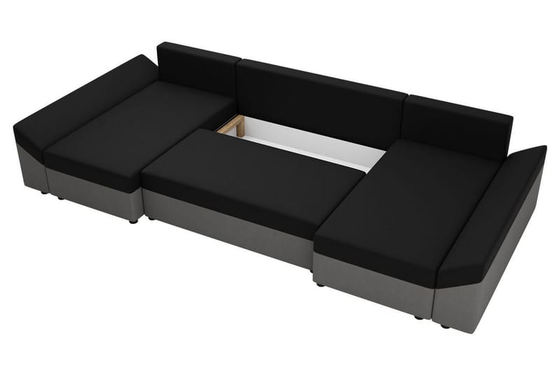 Ovadia 5-sits Bäddsoffa - Svart - Möbler - Soffa - Bäddsoffa - Bäddsoffa divan