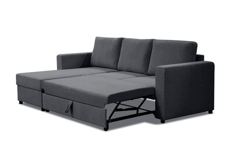Paris Bäddsoffa 3-sits med Divan Vändbar - Grå - Möbler - Soffa - Bäddsoffa - Bäddsoffa divan