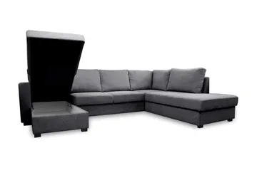 Paris U-Bäddsoffa Höger - Grå - Möbler - Soffa - Bäddsoffa - Bäddsoffa divan