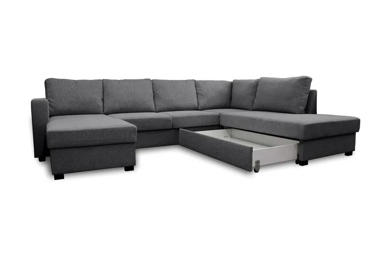 Paris U-Bäddsoffa Höger - Grå - Möbler - Soffa - Bäddsoffa - Bäddsoffa divan
