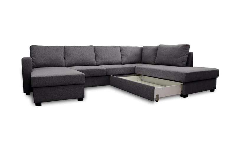 Paris U-Bäddsoffa Höger - Mörkgrå - Möbler - Soffa - Bäddsoffa - Bäddsoffa divan