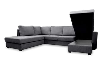 Paris U-Bäddsoffa Vänster - Grå - Möbler - Soffa - Bäddsoffa - Bäddsoffa divan