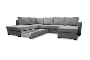 Paris U-Bäddsoffa Vänster - Ljusgrå - Möbler - Soffa - Bäddsoffa - Bäddsoffa divan