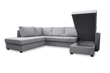 Paris U-Bäddsoffa Vänster - Ljusgrå - Möbler - Soffa - Bäddsoffa - Bäddsoffa divan