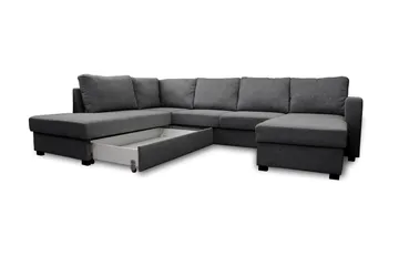 Paris U-Bäddsoffa Vänster - Mörkgrå - Möbler - Soffa - Bäddsoffa - Bäddsoffa divan
