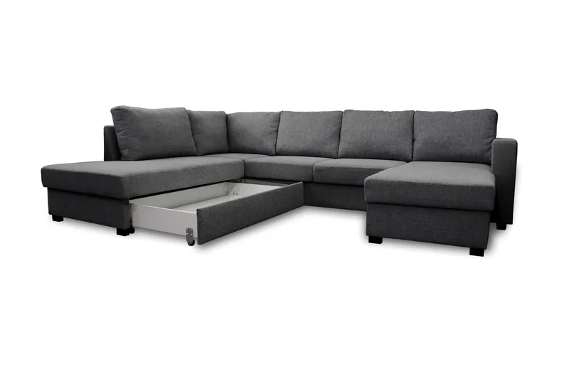 Paris U-Bäddsoffa Vänster - Mörkgrå - Möbler - Soffa - Bäddsoffa - Bäddsoffa divan