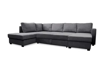 Paris U-Bäddsoffa Vänster - Mörkgrå - Möbler - Soffa - Bäddsoffa - Bäddsoffa divan
