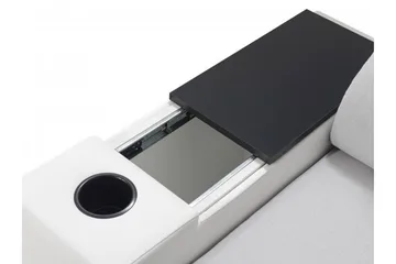 Perseo Divanbäddsoffa 358x282x95 cm LED-belysning - Grå/Vit - Möbler - Soffa - Bäddsoffa - Bäddsoffa divan