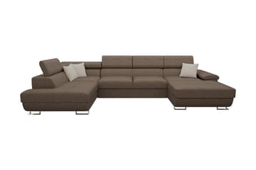 Reginia Bäddsoffa m. Divan och Schäslong Förvaring 4-sits - Brun - Möbler - Soffa - Bäddsoffa - Bäddsoffa divan
