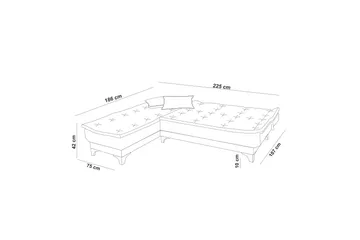 Riversdale Bäddsoffa m. Divan 4-sits - Havsgrön - Möbler - Soffa - Bäddsoffa - Bäddsoffa divan