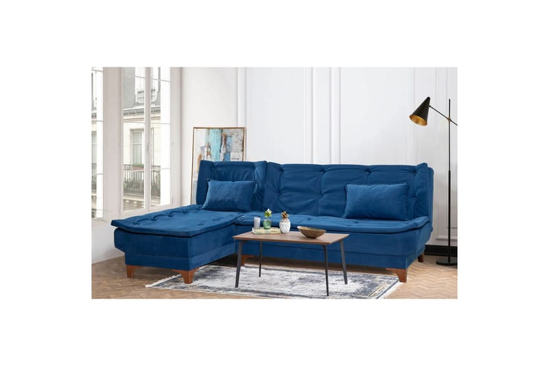 Riversdale Bäddsoffa m. Divan 4-sits - Mörkblå - Möbler - Soffa - Bäddsoffa - Bäddsoffa divan
