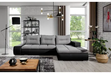 Rodeche 3-sits Bäddsoffa m. Divan med Förvaring - Ljusgrå - Möbler - Soffa - Bäddsoffa - Bäddsoffa divan