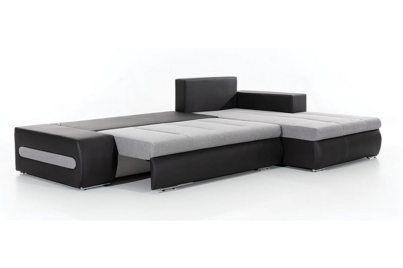 Rodeche 3-sits Bäddsoffa m. Divan med Förvaring - Ljusgrå - Möbler - Soffa - Bäddsoffa - Bäddsoffa divan