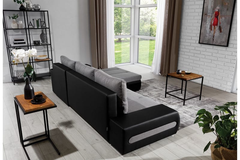 Rodeche 3-sits Bäddsoffa m. Divan med Förvaring - Ljusgrå - Möbler - Soffa - Bäddsoffa - Bäddsoffa divan