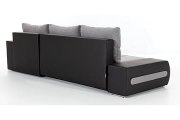 Rodeche 3-sits Bäddsoffa m. Divan med Förvaring - Ljusgrå - Möbler - Soffa - Bäddsoffa - Bäddsoffa divan