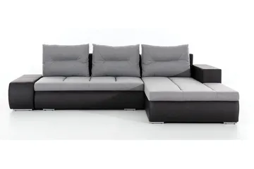 Rodeche 3-sits Bäddsoffa m. Divan med Förvaring - Ljusgrå - Möbler - Soffa - Bäddsoffa - Bäddsoffa divan