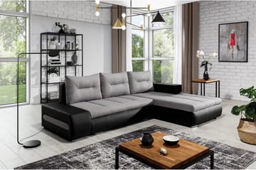 Rodeche 3-sits Bäddsoffa m. Divan med Förvaring - Ljusgrå - Möbler - Soffa - Bäddsoffa - Bäddsoffa divan