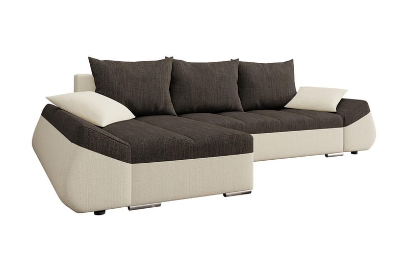 Roestorp 8-sits Bäddsoffa Vänster - Beige/Brun - Bäddsoffa divan