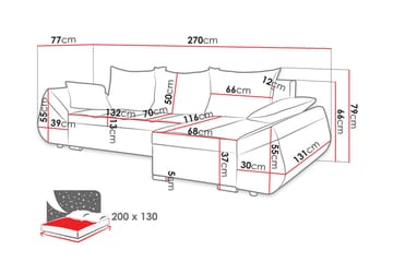 Roestorp Bäddsoffa Vänster - Röd - Möbler - Soffa - Bäddsoffa - Bäddsoffa divan