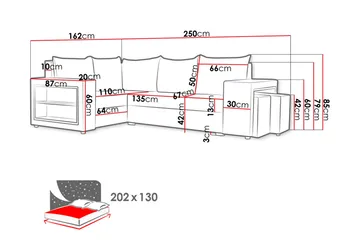 Roma M Hörnbäddsoffa - Brun - Möbler - Soffa - Bäddsoffa - Hörnbäddsoffa