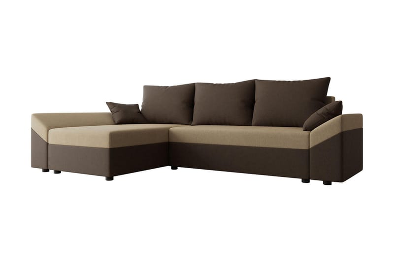 Rosaria 5-sits Bäddsoffa - Brun/Beige - Sammetssoffa - Bäddsoffa divan