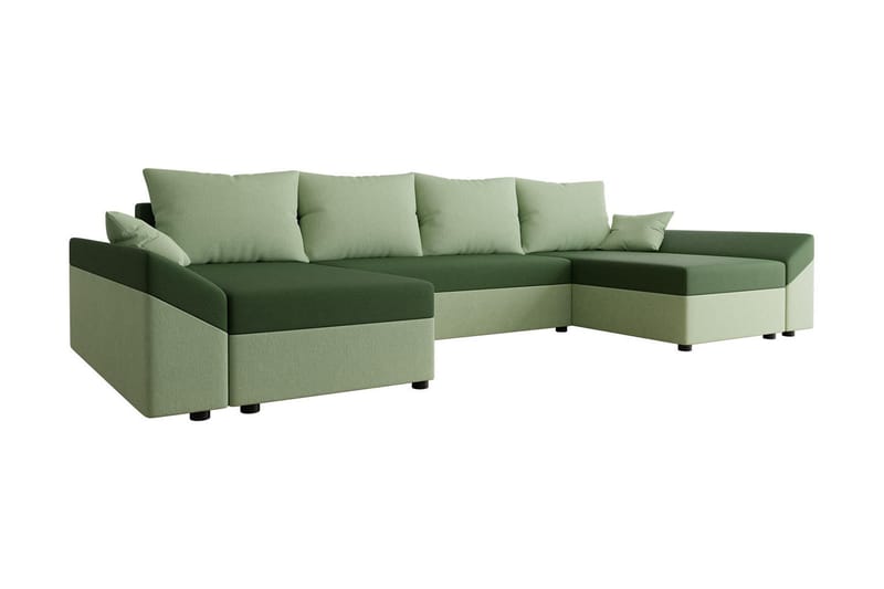 Rosaria 5-sits Bäddsoffa - Grön - Sammetssoffa - Bäddsoffa divan