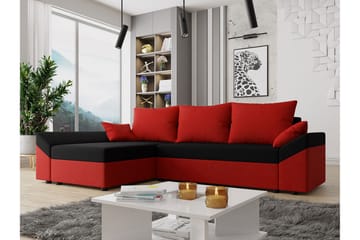 Rosaria 5-sits Bäddsoffa - Röd/Svart - Möbler - Soffa - Bäddsoffa - Bäddsoffa divan