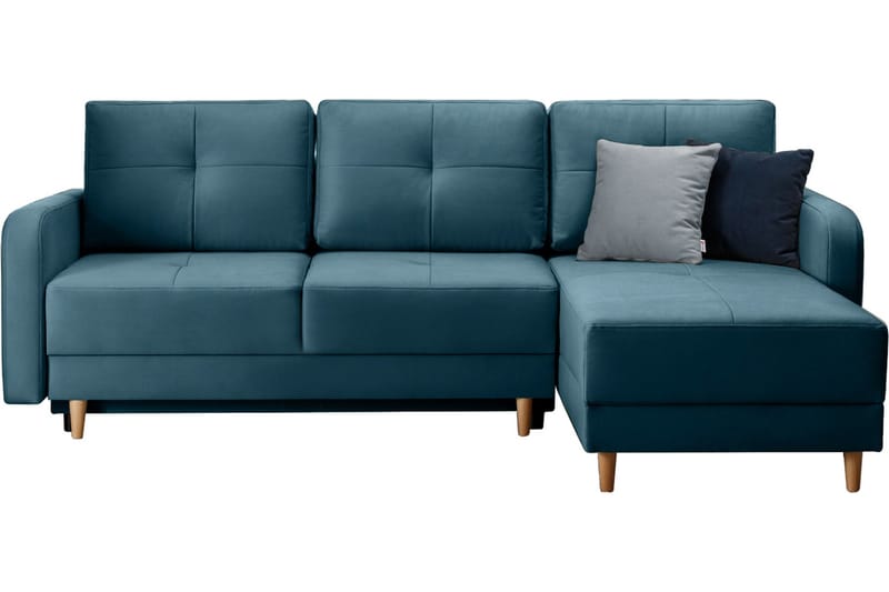 Saimon Bäddsoffa m. Divan med Förvaring 3-sits - Blå - Möbler - Soffa - Bäddsoffa - Bäddsoffa divan