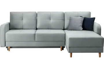 Saimon Bäddsoffa m. Divan med Förvaring 3-sits - Grå - Möbler - Soffa - Bäddsoffa - Bäddsoffa divan