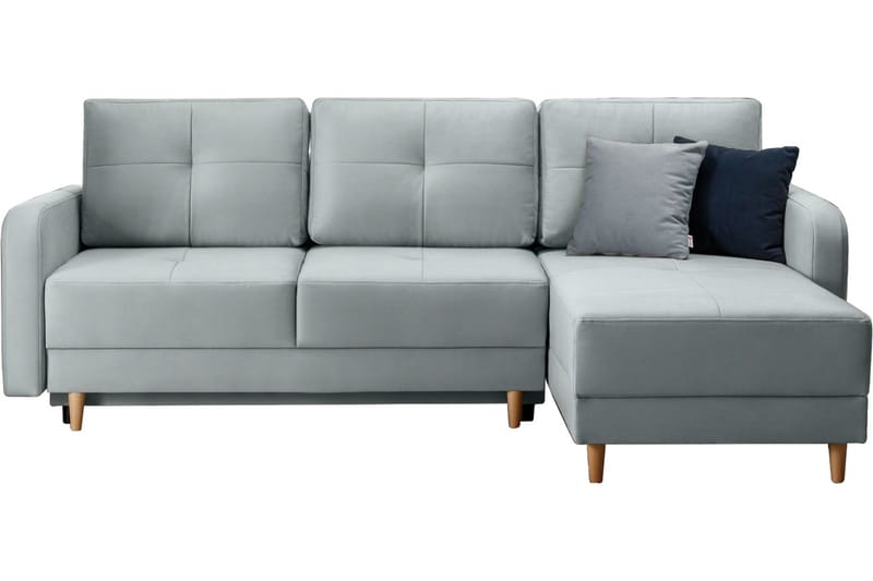 Saimon Bäddsoffa m. Divan med Förvaring 3-sits - Grå - Möbler - Soffa - Bäddsoffa - Bäddsoffa divan