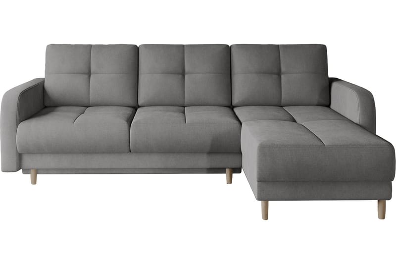Saimon Bäddsoffa m. Divan med Förvaring 3-sits - Grå - Möbler - Soffa - Bäddsoffa - Bäddsoffa divan