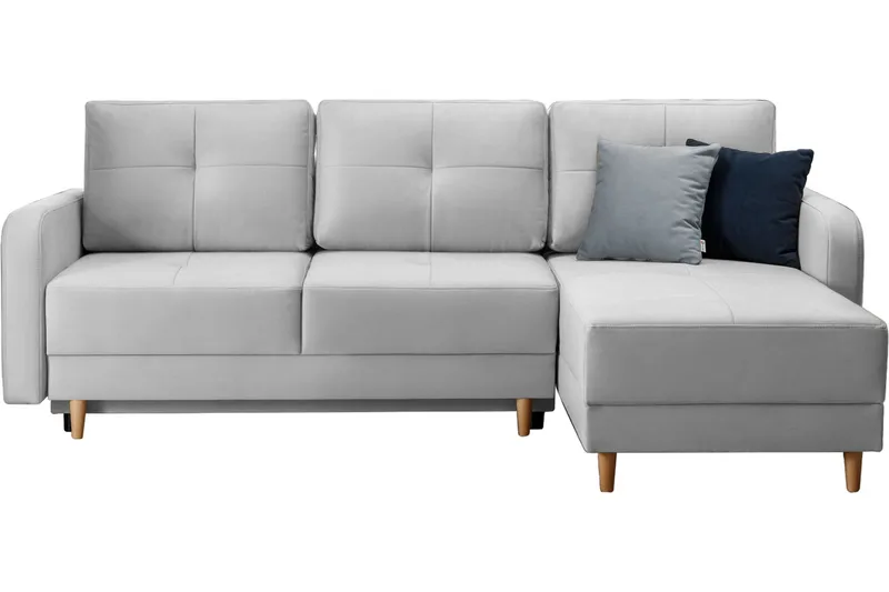 Saimon Bäddsoffa m. Divan med Förvaring 3-sits - Grå - Möbler - Soffa - Bäddsoffa - Bäddsoffa divan