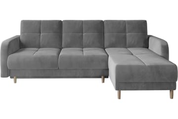 Saimon Bäddsoffa m. Divan med Förvaring 3-sits - Grå - Möbler - Soffa - Bäddsoffa - Bäddsoffa divan