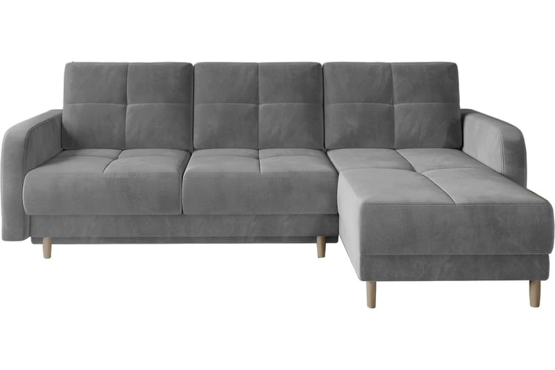 Saimon Bäddsoffa m. Divan med Förvaring 3-sits - Grå - Möbler - Soffa - Bäddsoffa - Bäddsoffa divan